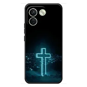 Чехол для Xiaomi Redmi Note 17 Pro Max (AlphaPrint) - (Христианские) (Крест и город)