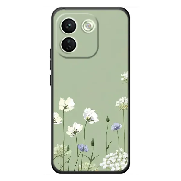 Чехол с принтом «Цветы на зеленом» для Xiaomi Redmi Note 17 Pro Max