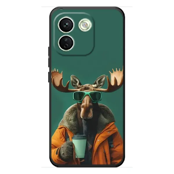 Чехол с принтом «Лось с кофе» для Xiaomi Redmi Note 17 Pro Max