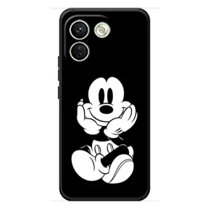 Эксклюзивный чехол для Xiaomi Redmi Note 17 Pro Max (AlphaPrint - Мультяшные) (Микки на черном)