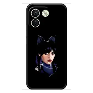 Чехлы Венсдей на Xiaomi Redmi Note 17 Pro Max Уэнсдей (AlphaPrint) (серьезная Уэнздей)