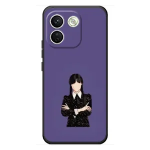 Чехлы Венсдей на Xiaomi Redmi Note 17 Pro Max Уэнсдей (AlphaPrint) (Уэнздей в черном)