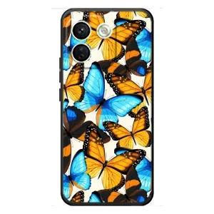 Чехол с принтом для Сяоми Редми Ноте 17 Про Макс - (Прикольные) (AlphaPrint) (Яркие бабочки)