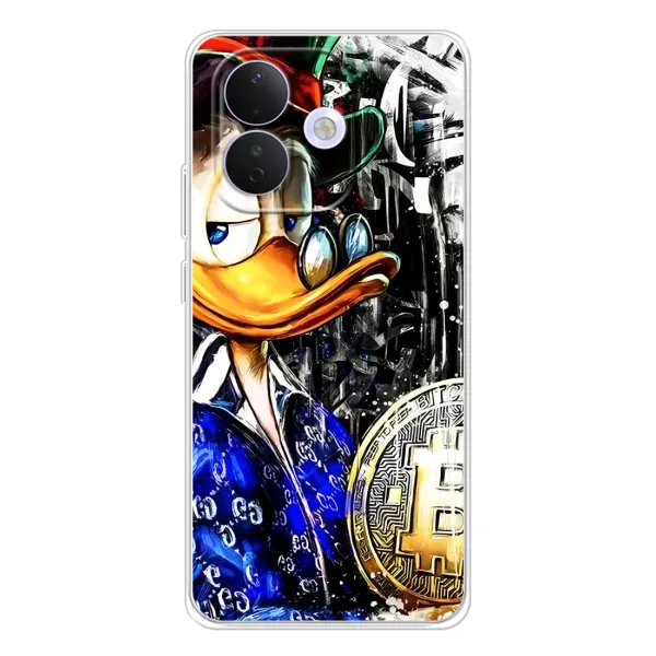 Чехол с принтом «Биткойн Скрудж» для Xiaomi Redmi Note 17 Pro