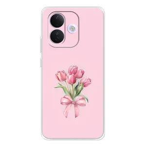 Чехол с розовым рисунком для Xiaomi Redmi Note 17 Pro (Букет цветов)