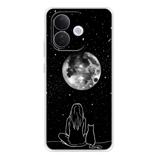 Чехол с принтом «Девушка с котом» для Xiaomi Redmi Note 17 Pro Чехол с принтом «Девушка с котом» для Xiaomi Redmi Note 17 Pro