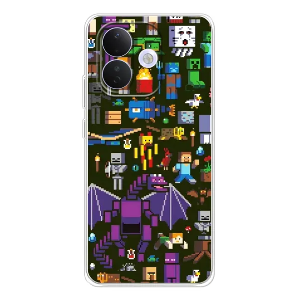 Чохол з принтом «Колаж Майнкрафт» для Xiaomi Redmi Note 17 Pro