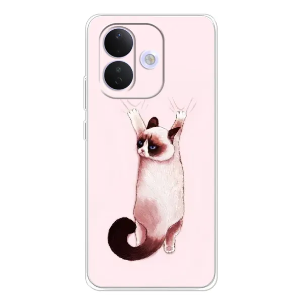 Чехол с принтом «Котик падает» для Xiaomi Redmi Note 17 Pro Чехол с принтом «Котик падает» для Xiaomi Redmi Note 17 Pro