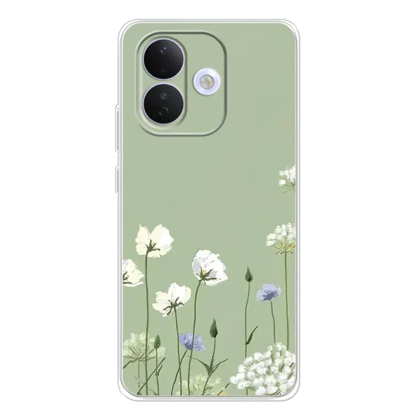 Чехол с принтом «Цветы на зеленом» для Xiaomi Redmi Note 17 Pro Чехол с принтом «Цветы на зеленом» для Xiaomi Redmi Note 17 Pro