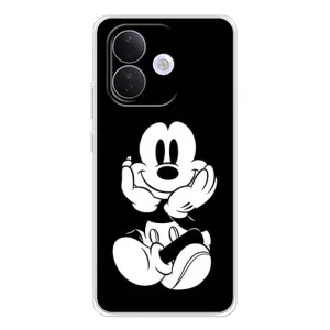 Эксклюзивный чехол для Xiaomi Redmi Note 17 Pro (AlphaPrint - Мультяшные) (Микки на черном)