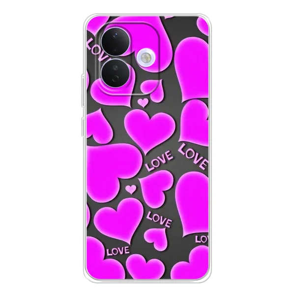 Чехол с принтом «Pink hearts» для Xiaomi Redmi Note 17 Pro Чехол с принтом «Pink hearts» для Xiaomi Redmi Note 17 Pro