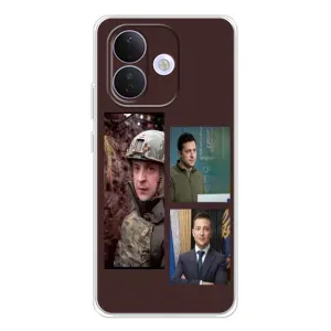 Чехол для Xiaomi Redmi Note 17 Pro (AlphaPrint - с принтом Зеленского) (Президент)