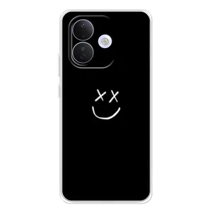 Чехол для Сяоми Редми Ноте 17 Про - (AlphaPrint) с печатью (ТОП продаж) (Смайл)