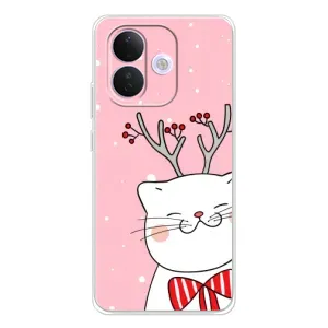 Новогодние Чехлы для Сяоми Редми Ноте 17 Про (VPrint) (Зимний кот)