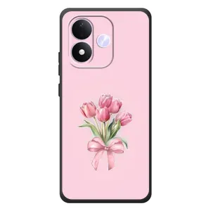 Чехол с розовым рисунком для Xiaomi Redmi Note 17 (Букет цветов)