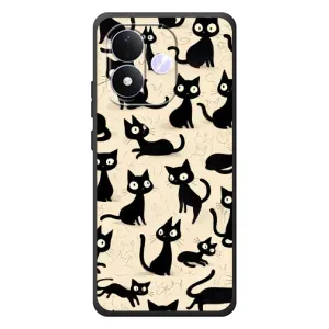 Чохол з малюнком кіт на Xiaomi Redmi Note 17 (Чорні коти)