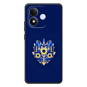 Чехлы для Xiaomi Redmi Note 17  Укр. Символика (AlphaPrint) (Цветочный Герб)
