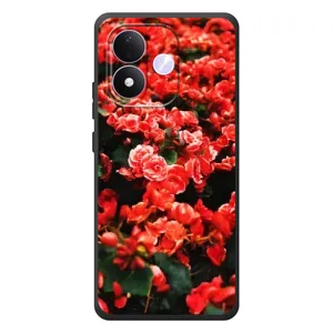 Чохли з квітами для Xiaomi Redmi Note 17 (VPrint) (Квіти червоні)