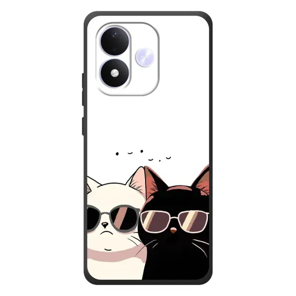 Чохол з принтом «Коти в окулярах» для Xiaomi Redmi Note 17