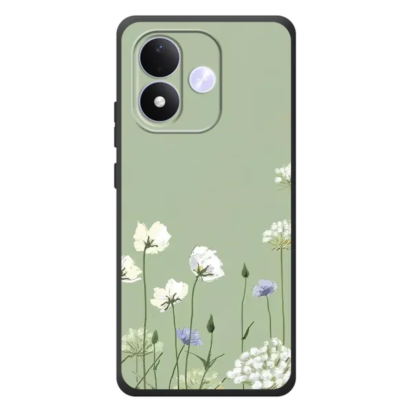 Чехол с принтом «Цветы на зеленом» для Xiaomi Redmi Note 17