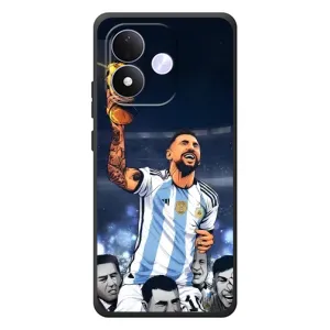 Чехлы для Xiaomi Redmi Note 17 (Leo чемпион) (AlphaPrint) (Месси с кубком)