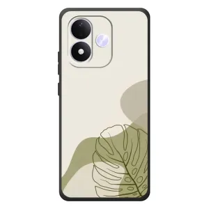 Силконовий чохол з принтом в квітах на Xiaomi Redmi Note 17 (Зелена монстера дизайн)