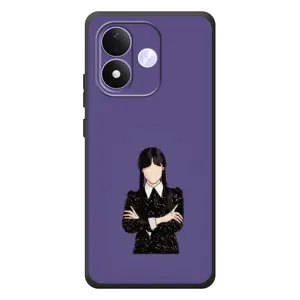 Чехлы Венсдей на Xiaomi Redmi Note 17 Уэнсдей (AlphaPrint) (Уэнздей в черном)
