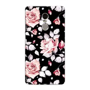 Чохли з квітами для Xiaomi Redmi Note 4 (VPrint) (Квіти на чорному)