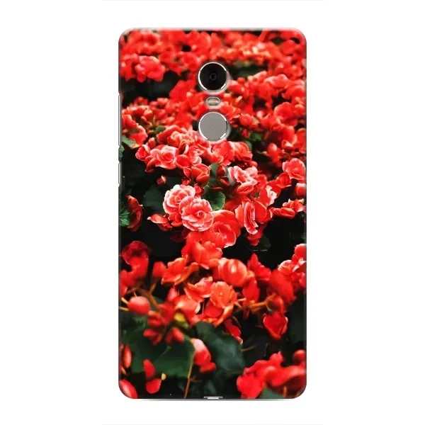 Чохол з принтом «Квіти червоні» для Xiaomi Redmi Note 4