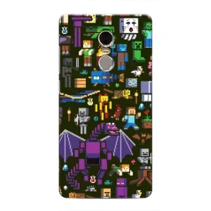 Чохол Майнкрафт на Xiaomi Redmi Note 4 (AlphaPrint) Minecraft (Колаж Майнкрафт)