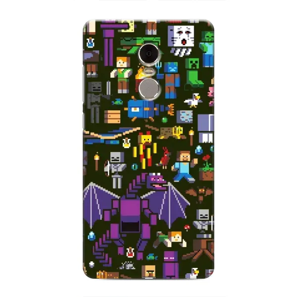 Чехол с принтом «Коллаж Майнкрафт» для Xiaomi Redmi Note 4