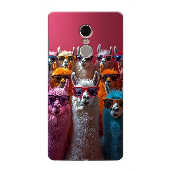 Чехол с принтом «Ламы в очках» для Xiaomi Redmi Note 4