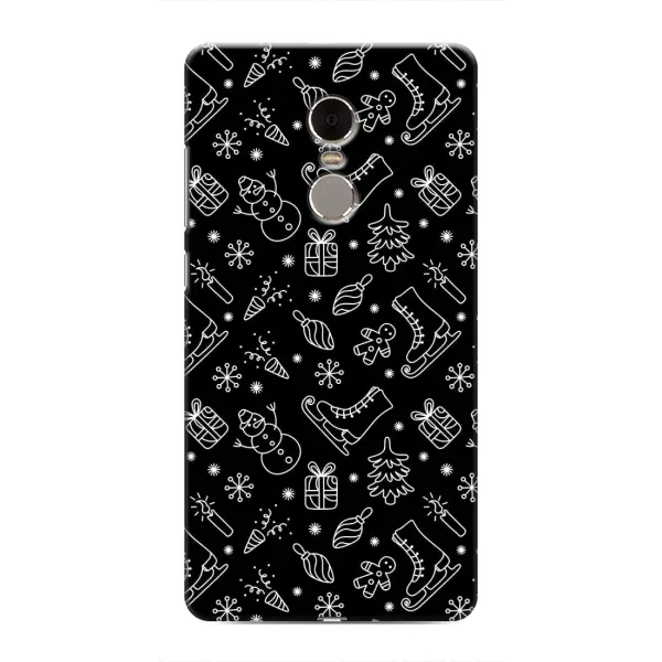 Чехол с принтом «Новогодний фон» для Xiaomi Redmi Note 4 Чехол с принтом «Новогодний фон» для Xiaomi Redmi Note 4