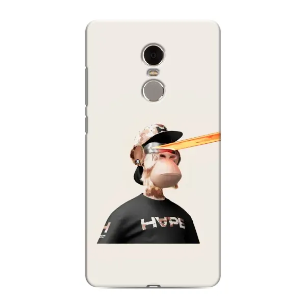 Чехол с принтом «обезьяна NFT в очках» для Xiaomi Redmi Note 4