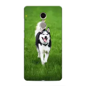Чехол с Хаски для Xiaomi Redmi Note 4 - (AlphaPrint) (Радостный Хаски)