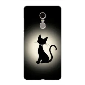 Чехол с принтом для Xiaomi Redmi Note 4 (AlphaPrint) Модные коты (Силуэт котика)