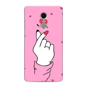 Чехол с принтом для Xiaomi Redmi Note 4 (AlphaPrint - Знак сердечка) (Знак Love)