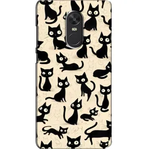Чехол с рисунком кот на Xiaomi Redmi Note 4X (Черные коты)