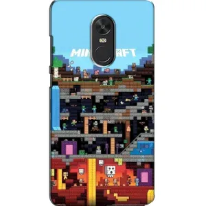 Чехол Майнкрафт на Xiaomi Redmi Note 4X (AlphaPrint) Minecraft (фон Minecraft)