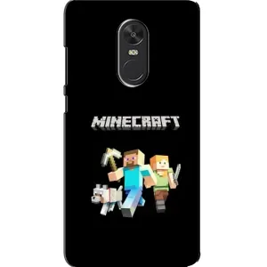 Чехол Майнкрафт на Xiaomi Redmi Note 4X (AlphaPrint) Minecraft (герои Minecraft)