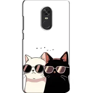 Чехол с рисунком кот на Xiaomi Redmi Note 4X (Коты в очках)