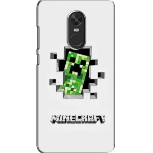 Чехол Майнкрафт на Xiaomi Redmi Note 4X (AlphaPrint) Minecraft (крипер Майнкрафт)