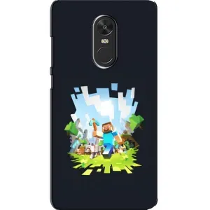 Чехол Майнкрафт на Xiaomi Redmi Note 4X (AlphaPrint) Minecraft (персонажи Minecraft)