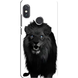 Чехлы с картинками животных Xiaomi Redmi Note 5 Pro (Черный ЛЕВ)