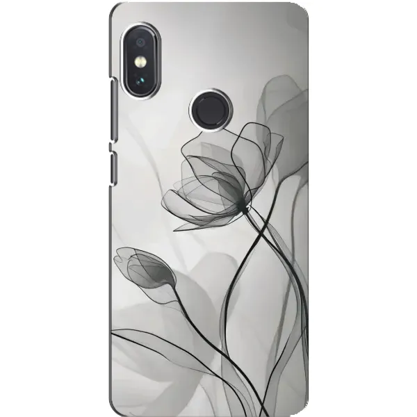 Чохол з принтом «Чорні квіти» для Xiaomi Redmi Note 5 Pro