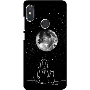 Чохол з малюнком кіт на Xiaomi Redmi Note 5 Pro (Дівчина з котом)