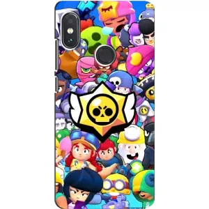 Чехол для Xiaomi Redmi Note 5 Pro Бравл Старс (VPrint) (Лого Brawl Stars)