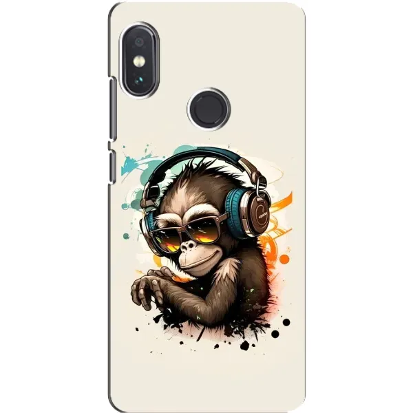 Чохол з принтом «Макака в навушниках» для Xiaomi Redmi Note 5 Pro