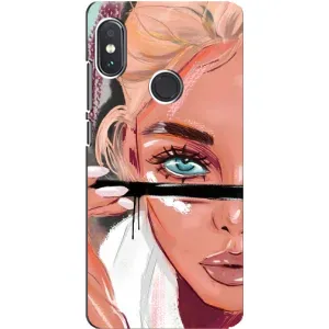 Чехол с печатью для Xiaomi Redmi Note 5 Pro - (Мода) (AlphaPrint) (Макияж)