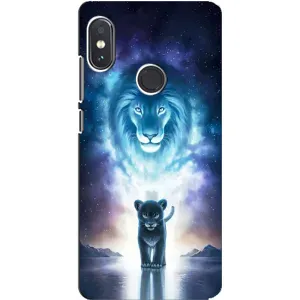 Чехол со Львом для Xiaomi Redmi Note 5 Pro (VPrint) (Маленький лев)
